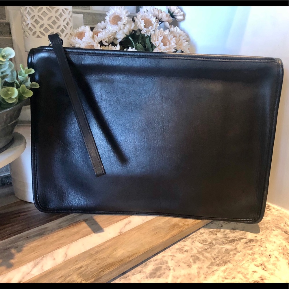 Vintage Coach Portfolio Clutch